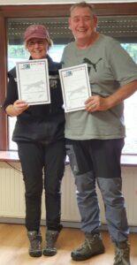 Helga en Fred met NBG diploma